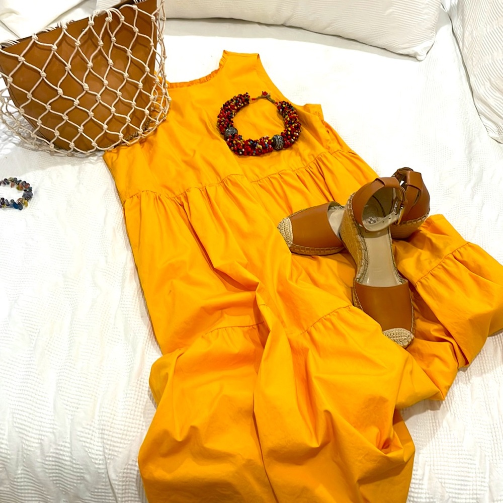 J.CREW DRESS SIZE 12 mustard color